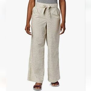 Columbia Cream and Gray Print Wide-Leg Outdoor Pants